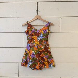 Vintage Skirted Swimsuit 60's 70's
